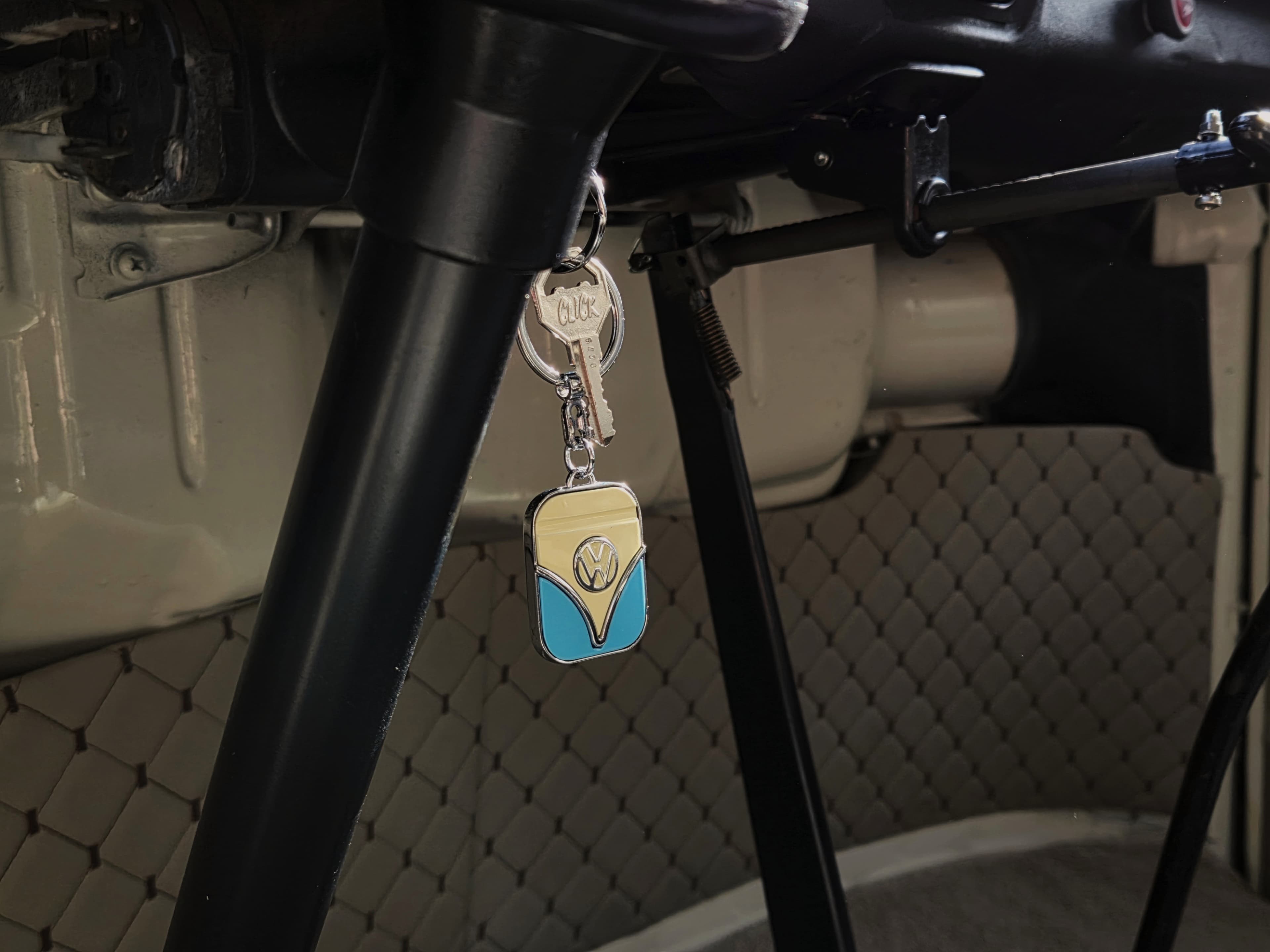 Classic VW Bully T2 in great condition in green and beige.