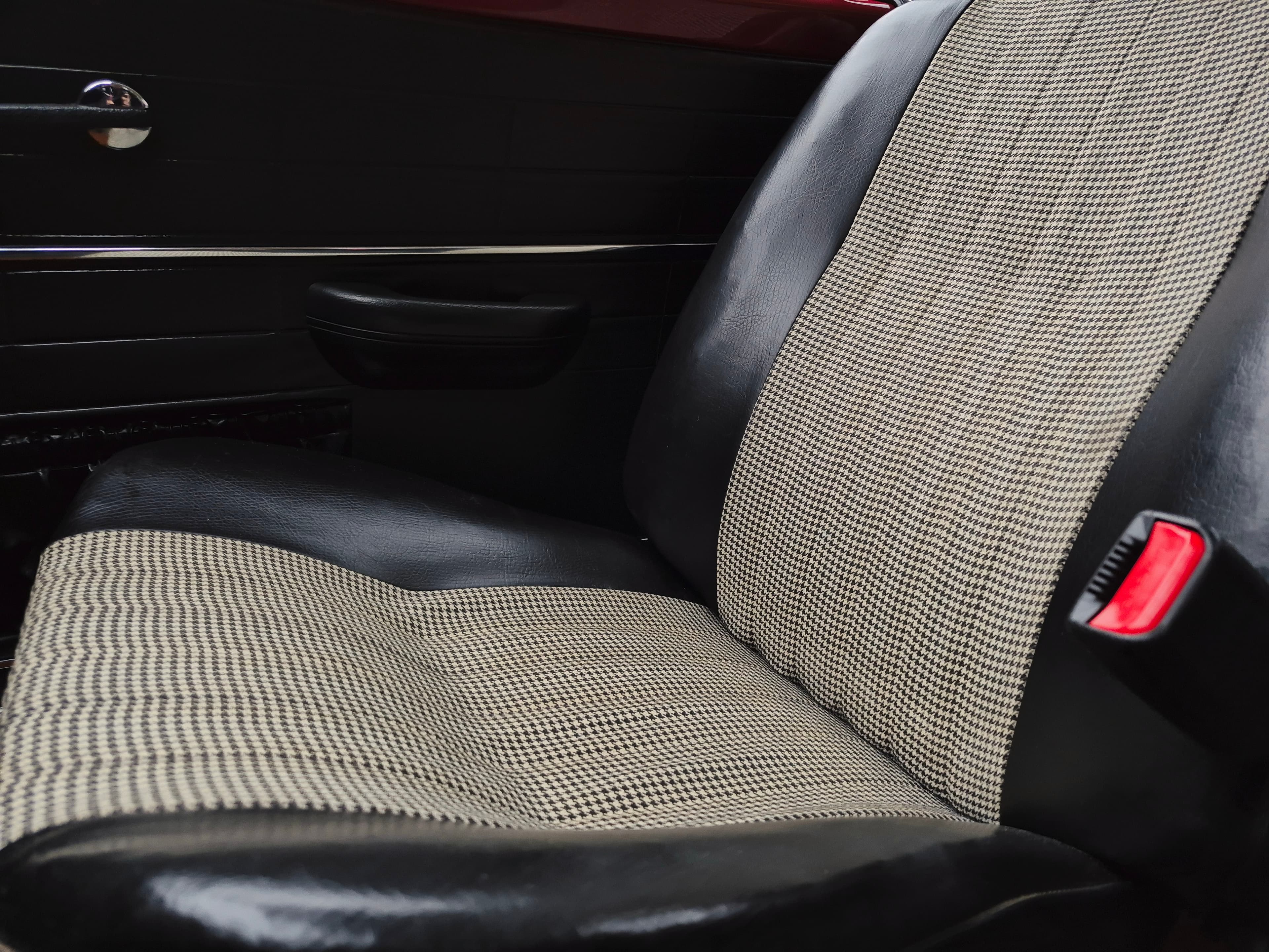 Stunning VW Karmann Ghia Coupe in cherry red with original equipment.