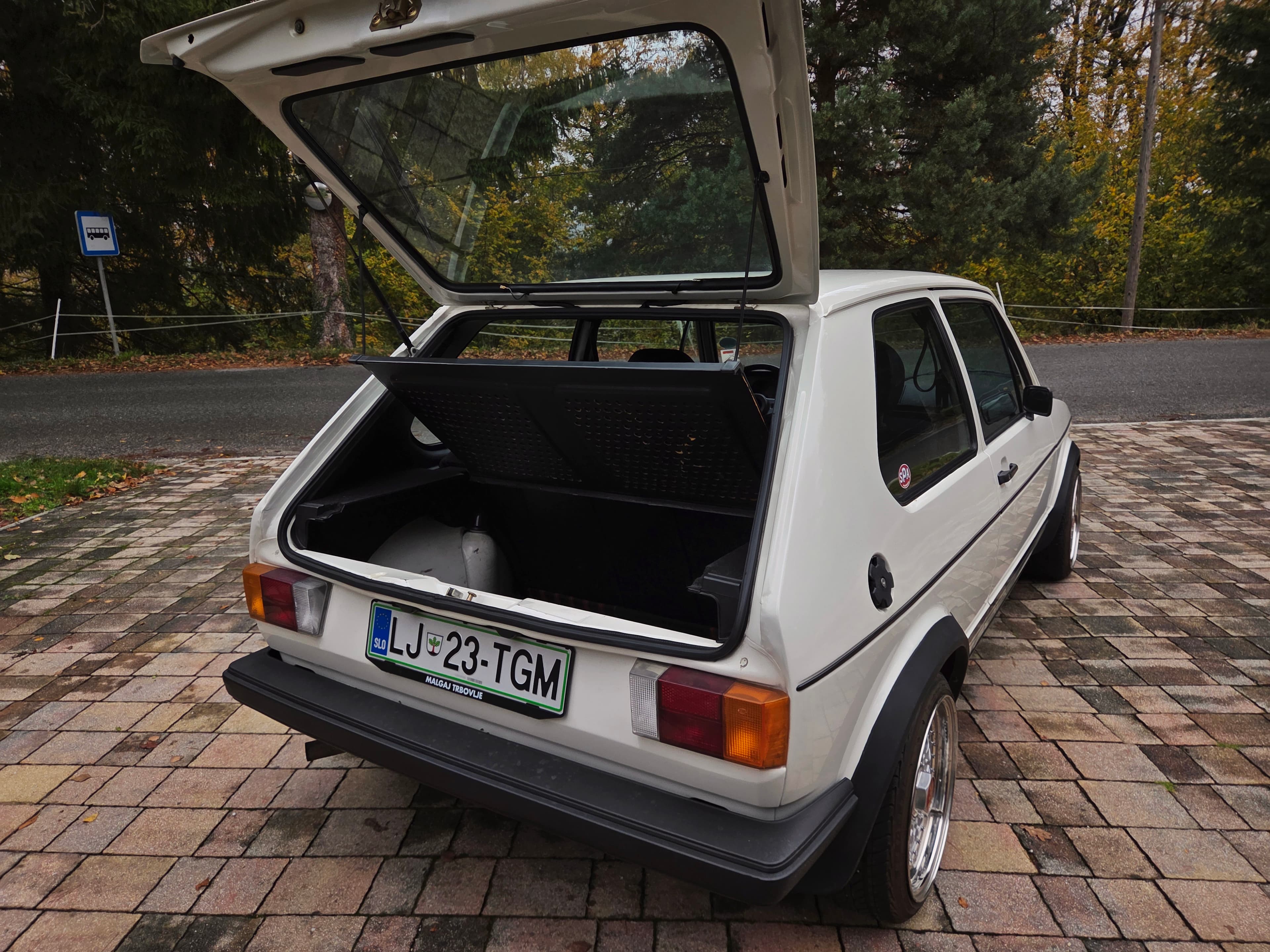 Classic VW Golf 1 GTI in Alpine White with sport wheels